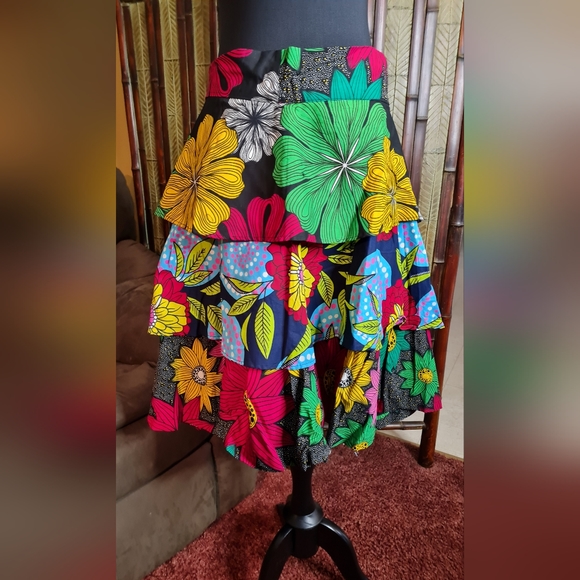 3 layer Ankara print skirt - Picture 1 of 3
